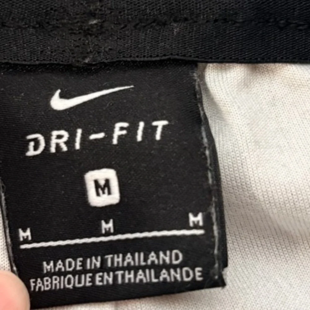 Nike Athletic Mesh Shorts Spandex Lining Black White DRI-FIT Youth Size Medium M